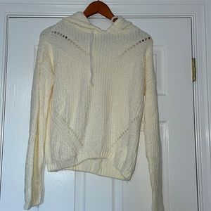 Hooded chenille sweater